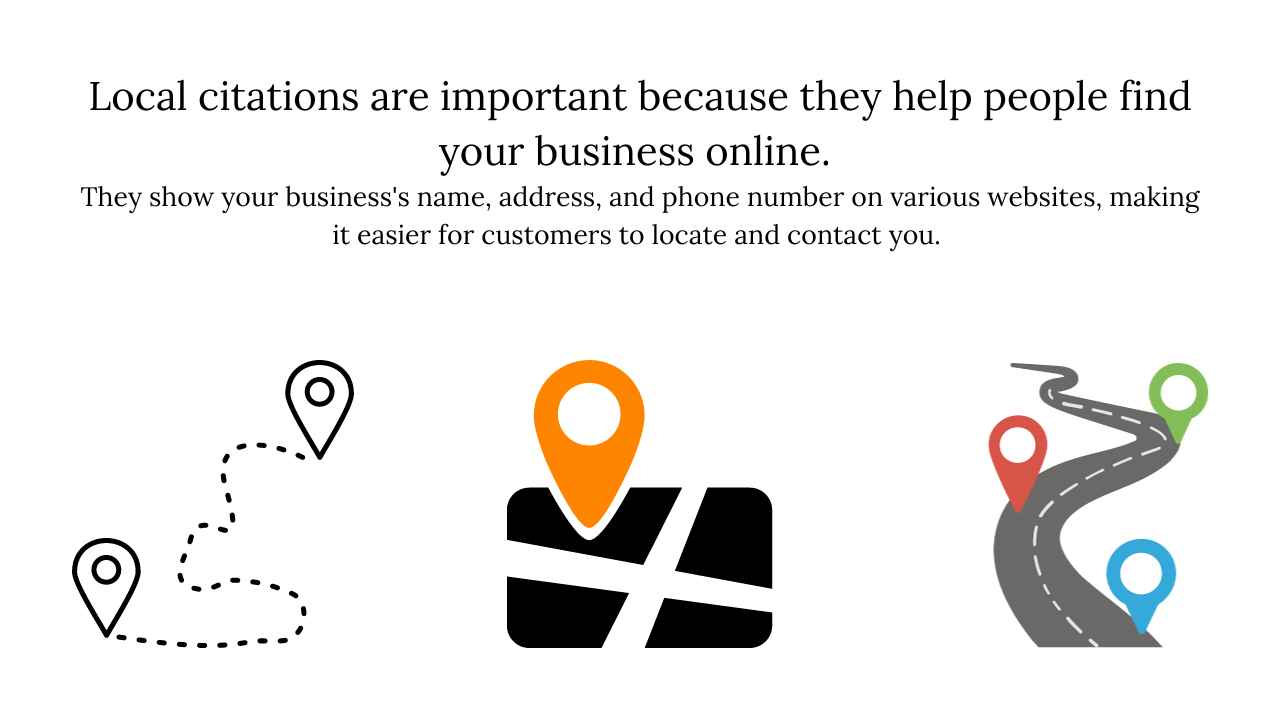 Importance of Local Citations: Improve Online Visibility with Your Business Name, Address, and Phone Number on Various Websites for Easy Customer Findability.